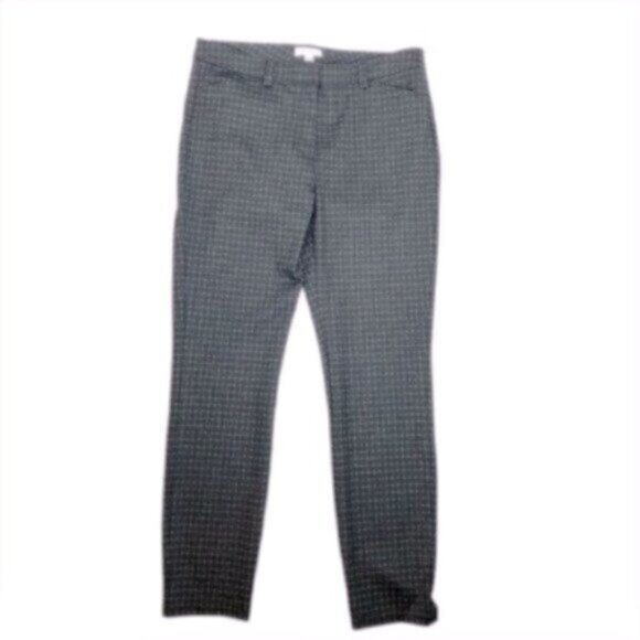 NWT Calvin Klein Straight Leg Grey Plaid Classic Trouser Career Casual Pants 12 - Picture 1 of 8